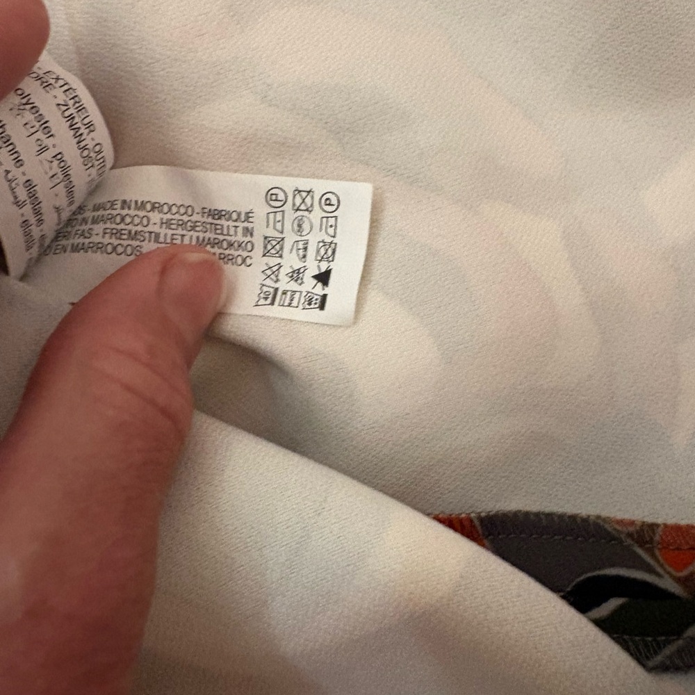 Long Sleeve Paisley Print by ZARA ,  A-Line Dress in Orange & Olive XL, So cozy - Picture 7 of 8
